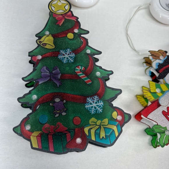 Brightown 2 PCS Lighted Christmas Window Silhouette Decoration Battery Operated - Picture 2 of 10